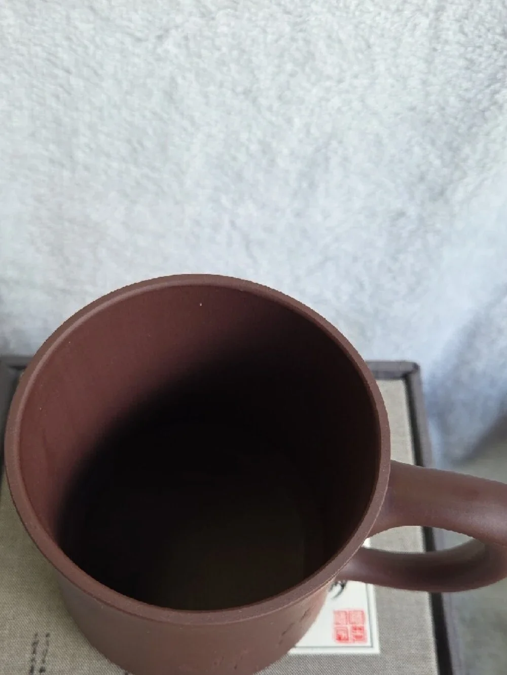Purple Clay Lidded Tea Mug with Handle - Picture 6 of 13